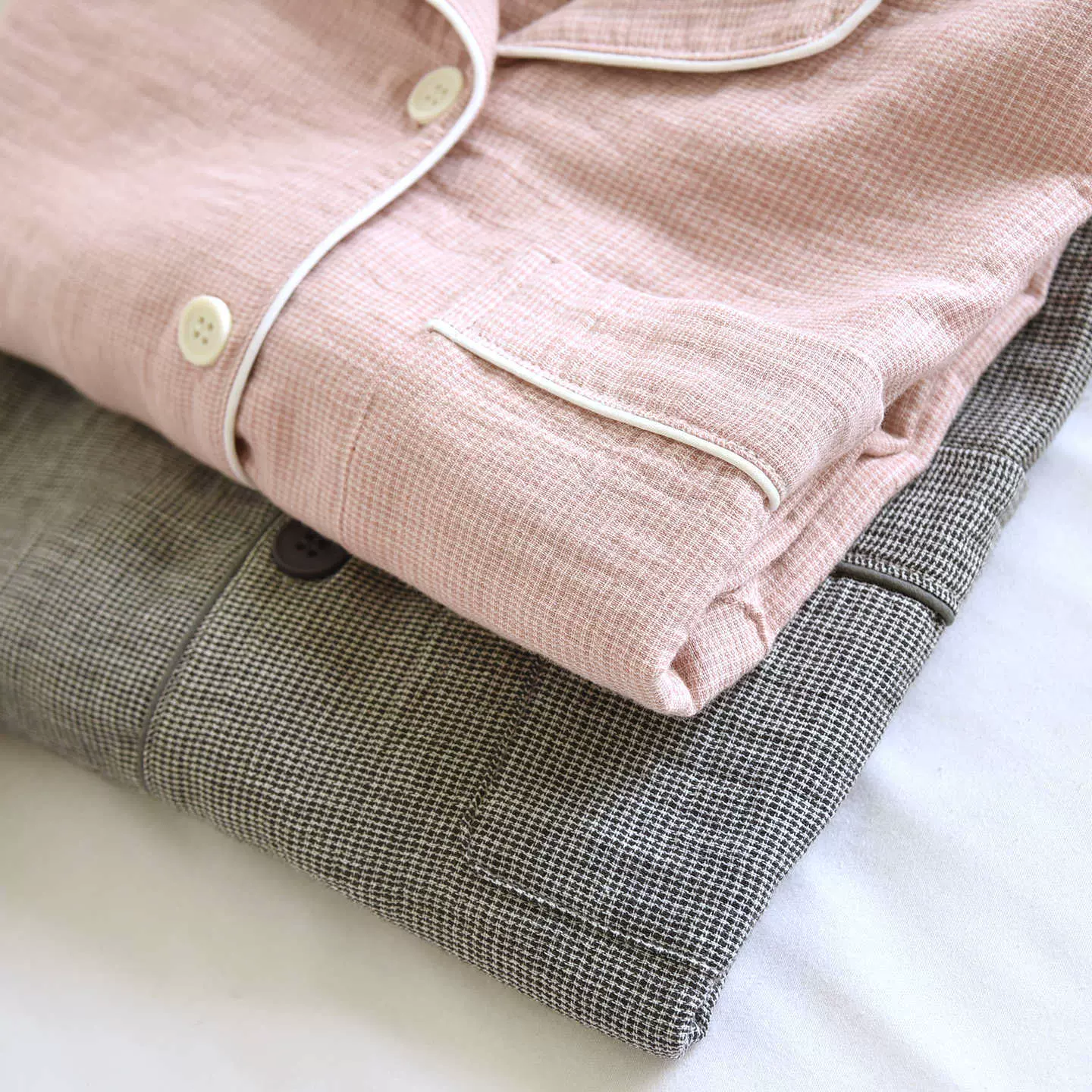 【严选】情侣春秋纯棉睡衣男士秋季新款女士家居服两件套无印居家