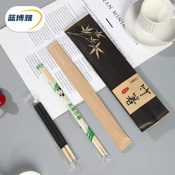 Disposable chopsticks wholesale household takeaway commercial independent packaging bamboo chopsticks high-end independent packaging round bamboo sanitary chopsticks