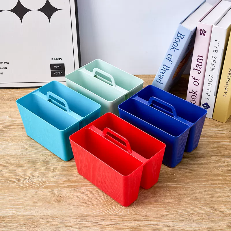 跨境塑料分格收纳盒桌面收纳架办公室学生儿童文具杂物化妆品盒子