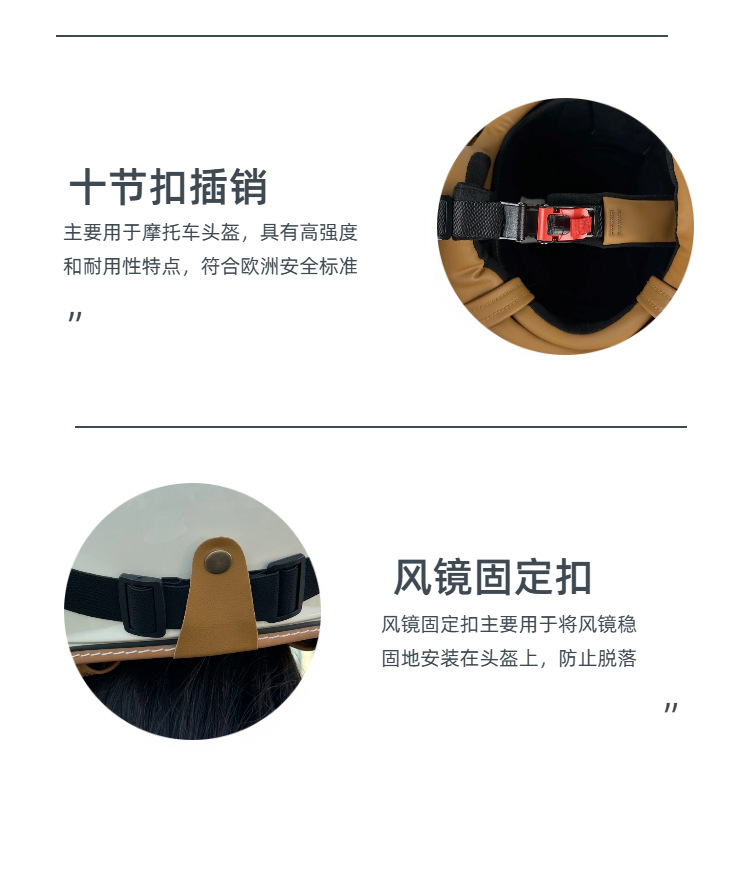 Retro 3/4 Helmet Electric Motorcycle Helmet Men's and Women's Winter Warm Pedal Cruise Security Half Helmet 3C Certification