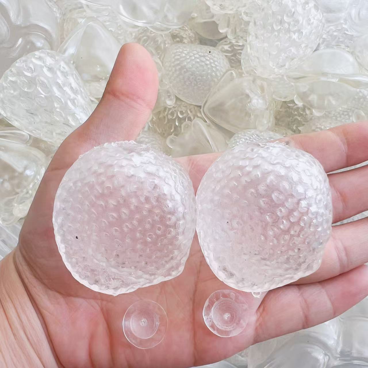 Super lindos hechos a mano DIY simulación de fresa pellizco de piel vacía pellizco accesorios juguetes de descompresión ventilación rebote lento tpr