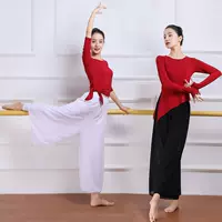 Танцевальная одежда, тренировочная одежда, женские топы, весенне-летние с короткими рукавами, классический танцевальный костюм, современный танцевальный костюм с широкими штанинами, поставка с фабрики