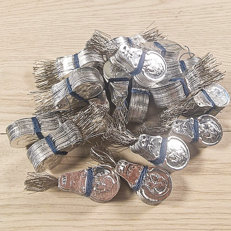 Herramienta de punto de cruz Dispositivo de enhebrado simple Dispositivo de plomo Precio único 50 piezas 1 corbata (desgaste de cuero de aluminio)