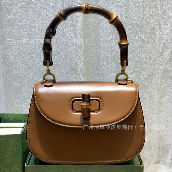 Direct Cross-border New Classic Old Flower Double G1947 Bamboo Handbag Jumbo Fashion Shoulder Crossbody Women's Bag