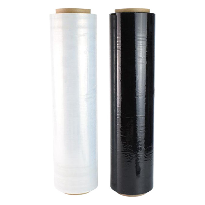 Película estirable al por mayor película de plástico transparente de 45 y 50cm de ancho
