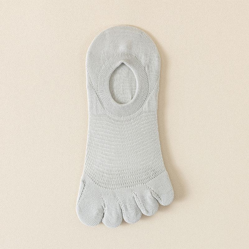 Cinco dedo calcetines de verano delgados antiolor calcetines de malla transpirables, calcetines de barco invisibles, calcetines para niños