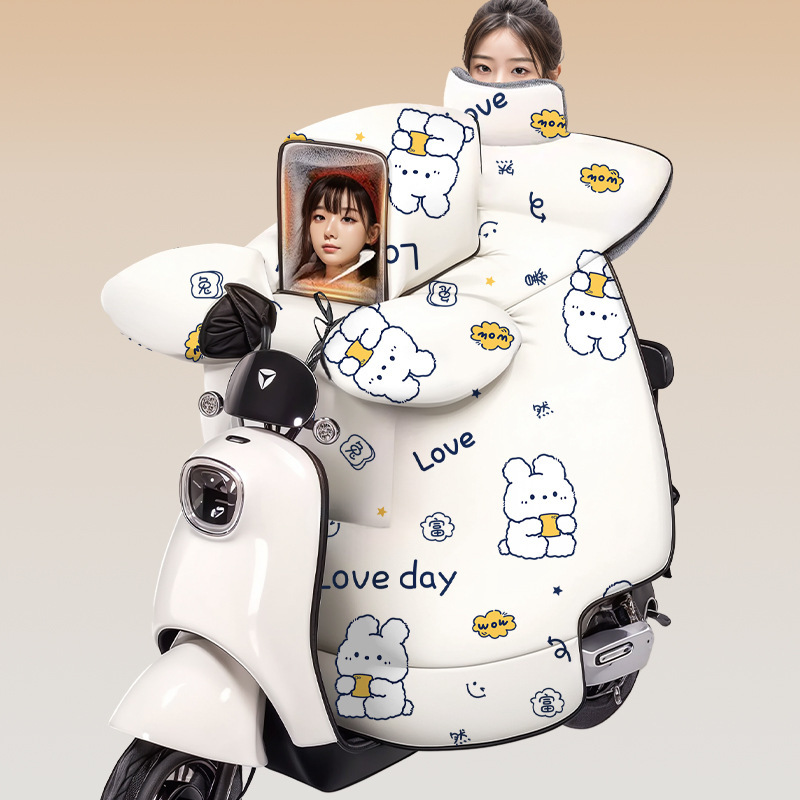 Parent-child Electric Car Windshield Winter Children's fleece-lined Thickened Extra Large Windshield for Battery Car with Windows Parent-child Electric Car Windshield Winter Children's fleece-lined Thickened Extra Large Windshield for Battery Car with Windows