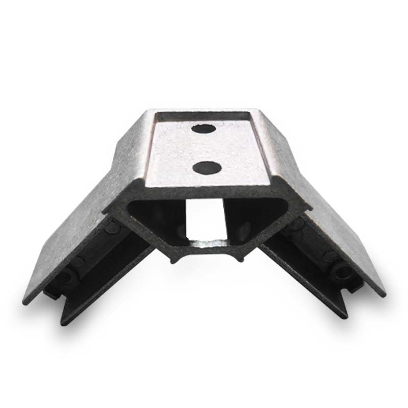 90 도 유니버설 테이블 다리 벤치 커넥터 알루미늄 합금 다이 캐스팅 액세서리 사이드 조인트 50X25 평방 튜브 조인트 도매