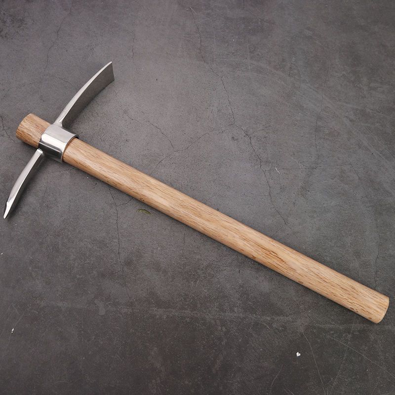 不锈钢十字镐小洋镐户外纯钢农具挖树根羊镐锄头小镐头便携冰镐