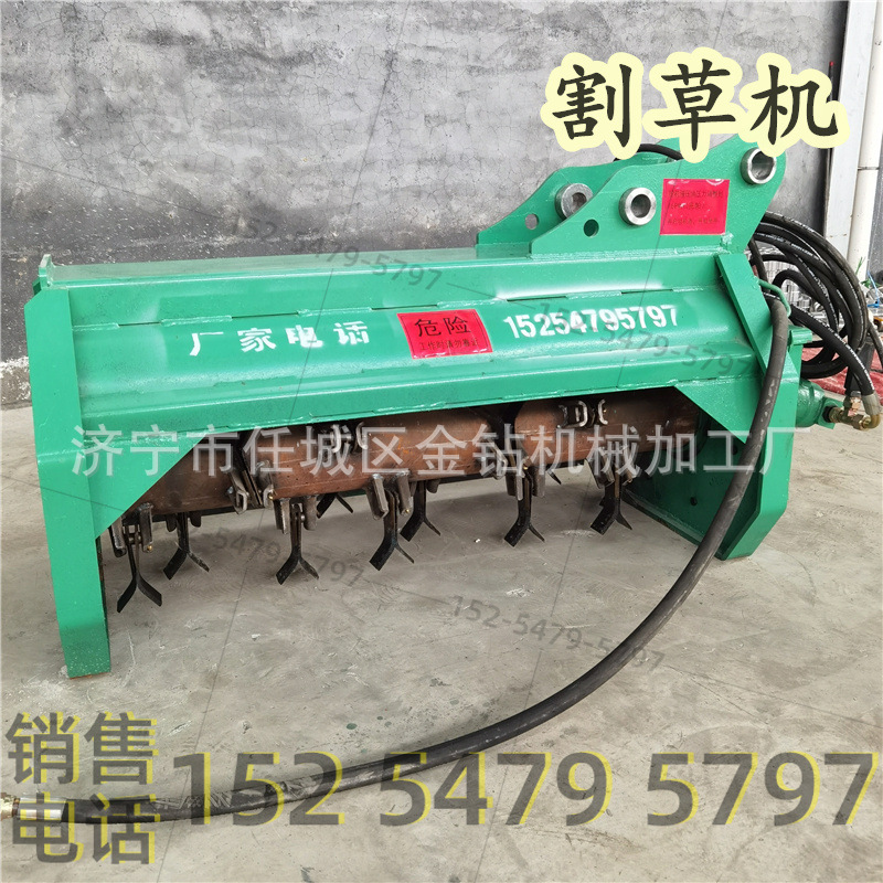 挖机打草机轻松打碎树枝杂草挖改粉草机50亩青草快速粉碎实力厂家