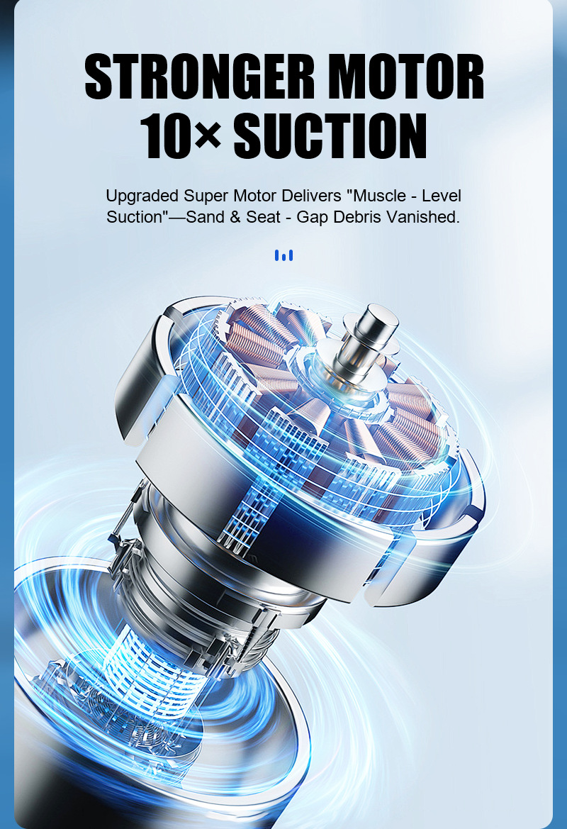 Factory Direct Supply Cross-Border Hot-Selling Car Vacuum Cleaner Wireless Charging Model Dust Remover Trade Model Handheld Vacuum Cleaner