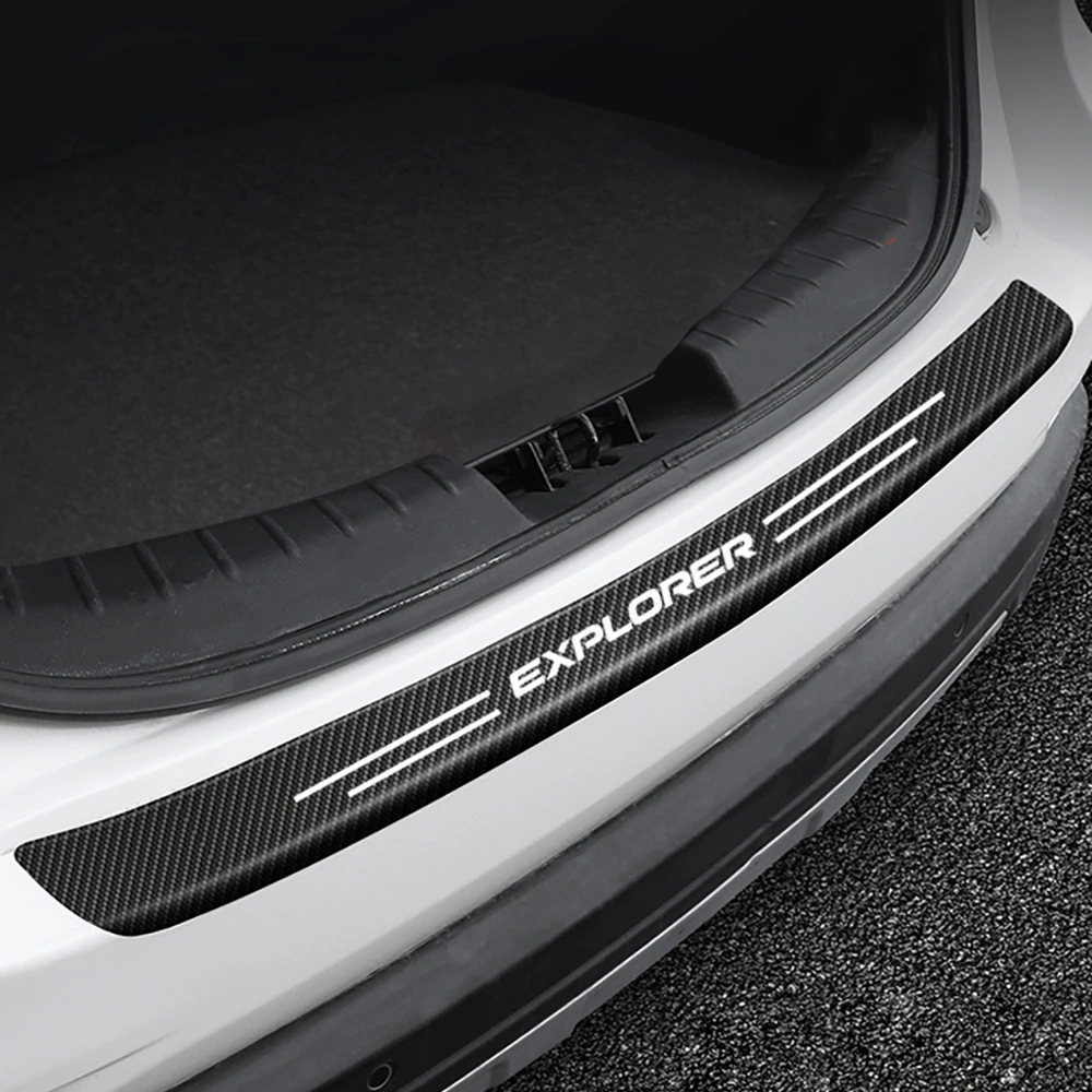 Cross -border explosion is suitable for Ford Explorer ST LINE modification threshold after trunk carbon fiber pattern leather