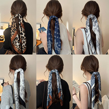 韩版新款复古丝巾女职业气质百搭小方巾港风头巾装饰外搭领巾发带