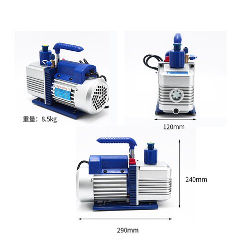 Factory direct supply 2.5 CFM single-stage rotary vane vacuum pump for food packaging, air conditioning repair, vacuum pump laboratory production
