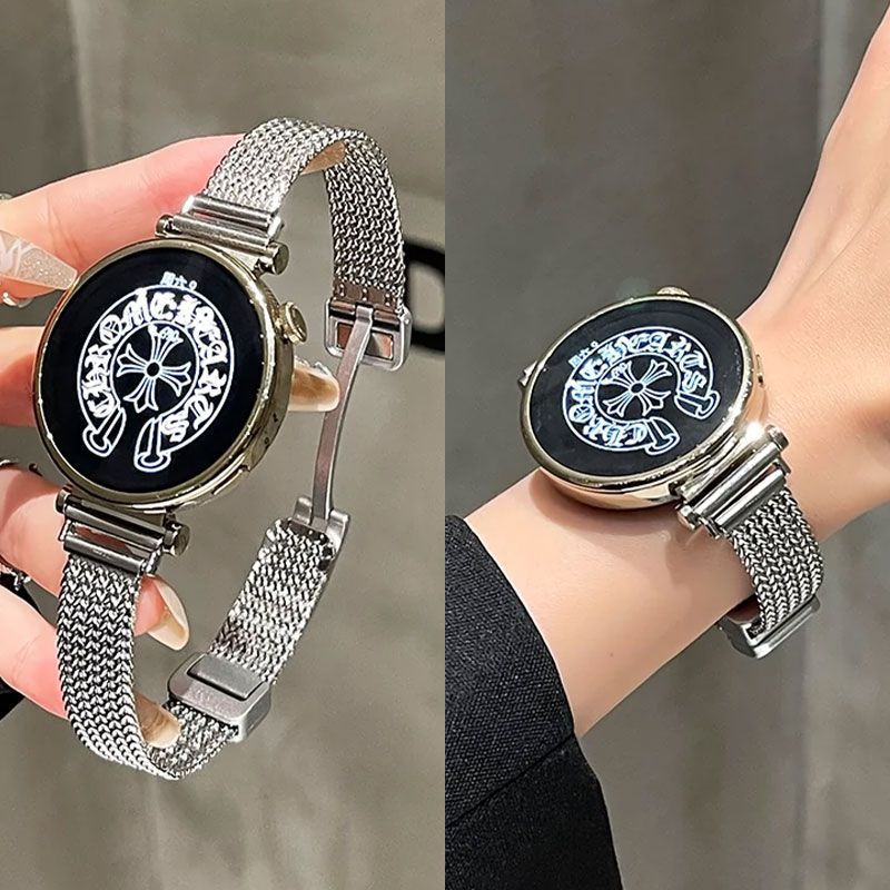 Suitable for Huawei Gt5 Watch Strap Thin Metal Wheat Ear Magnetic Watch3Pro Watch Strap Gt Women's Versatile Summer