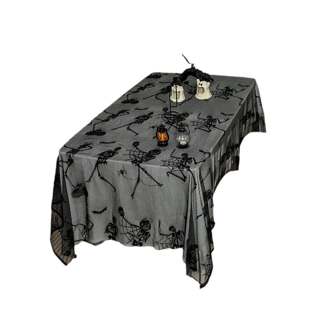 Amazon Halloween telas de mesa de encaje negro para el hogar de alta calidad telas de mesa rectangulares TEMU en stock