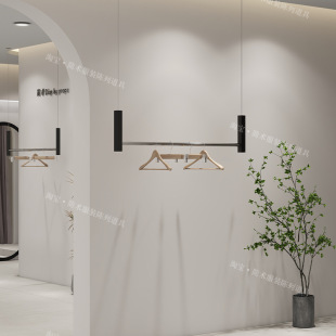 Clothing Store Hanging Hangers Steel Wire Hangers Stainless Steel Ceiling Rack Display Rack Women's Clothing Store Shelf Display Rack