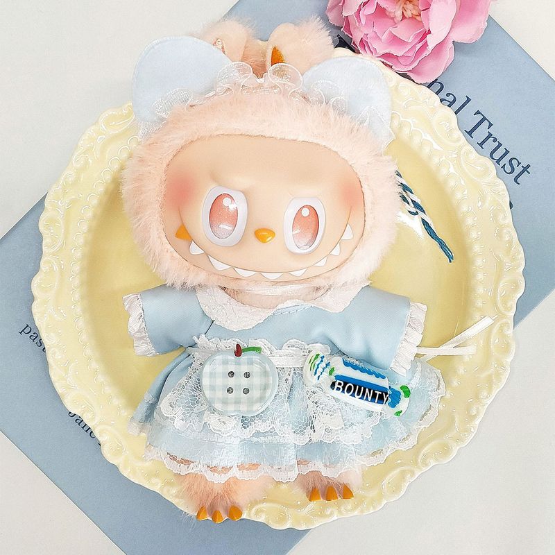 17cmlabubu ベビー服 Labubu 3.0 ベビー服第一世代と第二世代座りパーティーブラインドボックス交換スカートセット|undefined