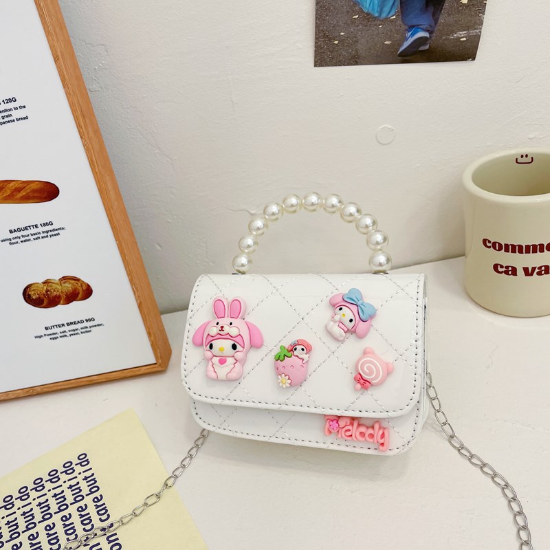 Bolso infantil 2024 nuevo estilo coreano de cadena de dibujos animados bolso de hombro estilo Xiaoxiang Ling mochila para hombres y mujeres bolsos pequeños