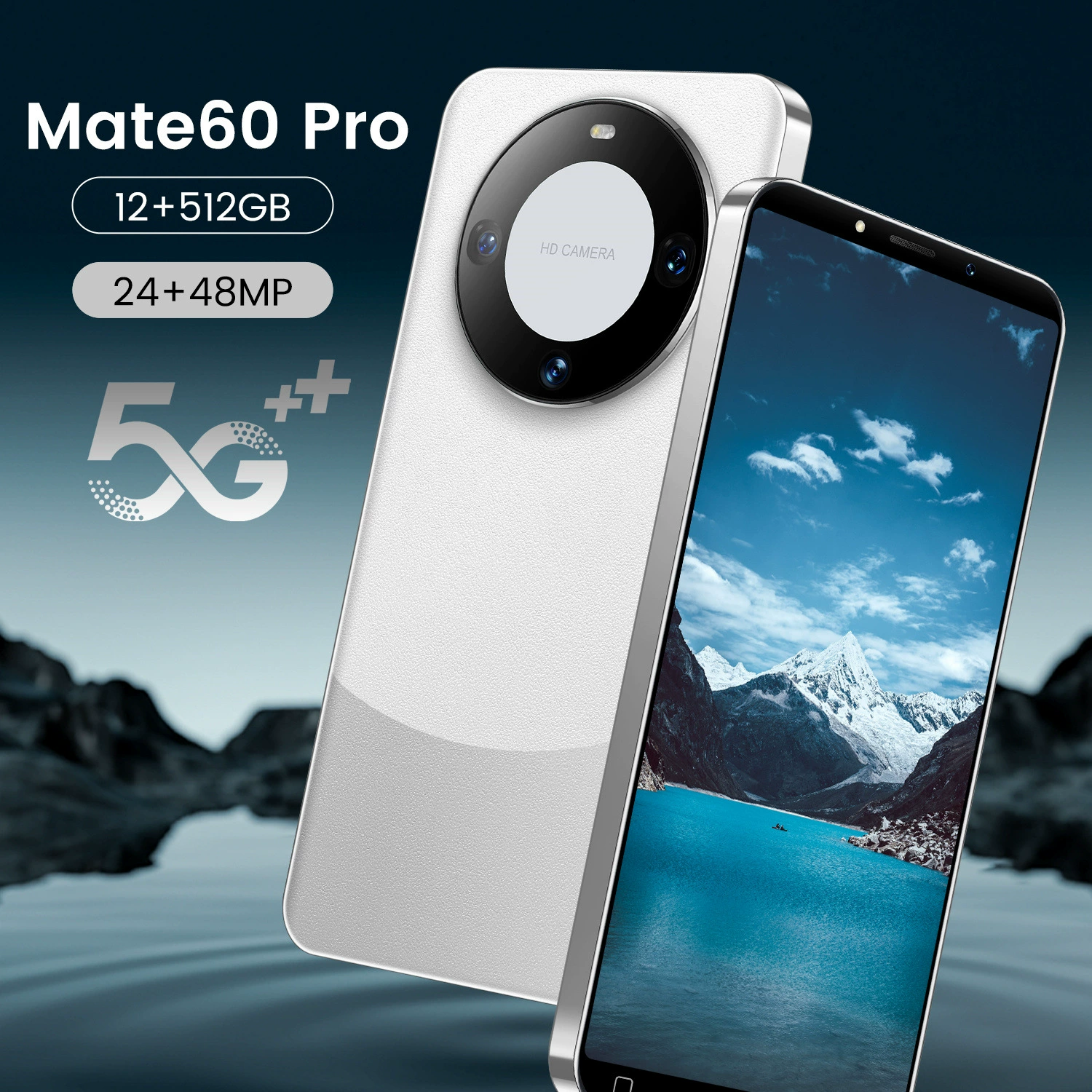 Новый 2024 смартфон Mate60Pro, 1+8 ГБ, бюджетный смартфон для внешнего рынка, от производителя