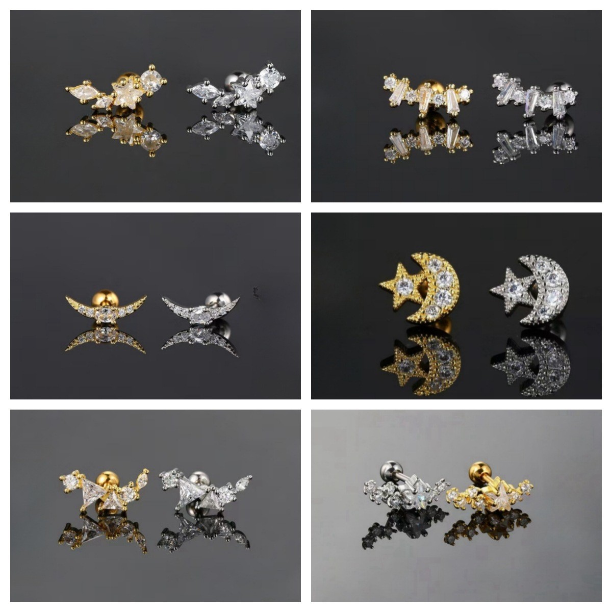 Labret stud lip piercing jewelry styling detail