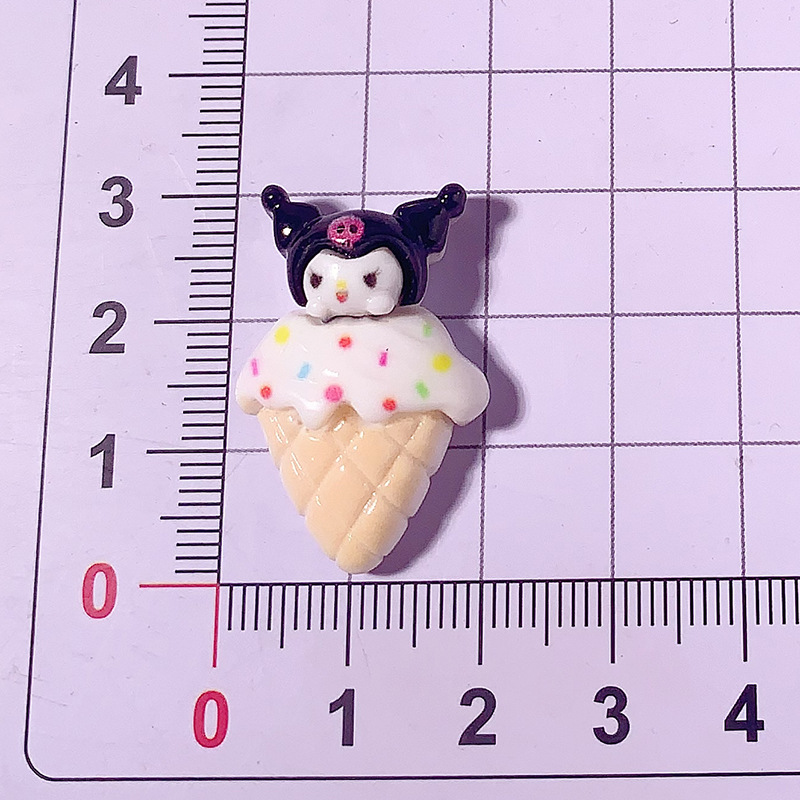 Nuevos dibujos animados Sanrio pastel de helado DIY accesorios de resina accesorios para el cabello estuche de teléfono móvil parches hechos a mano pegatinas de botones de zapatos
