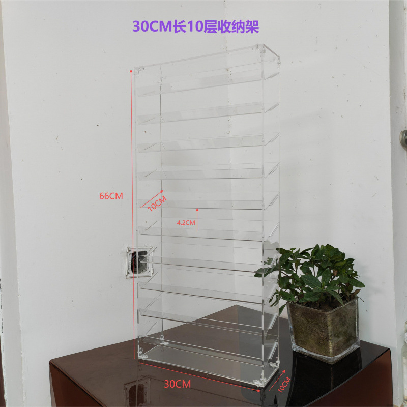 亚克力化妆品眼影粉饼口红唇釉香水气垫指甲油大容量展示收纳盒架|undefined