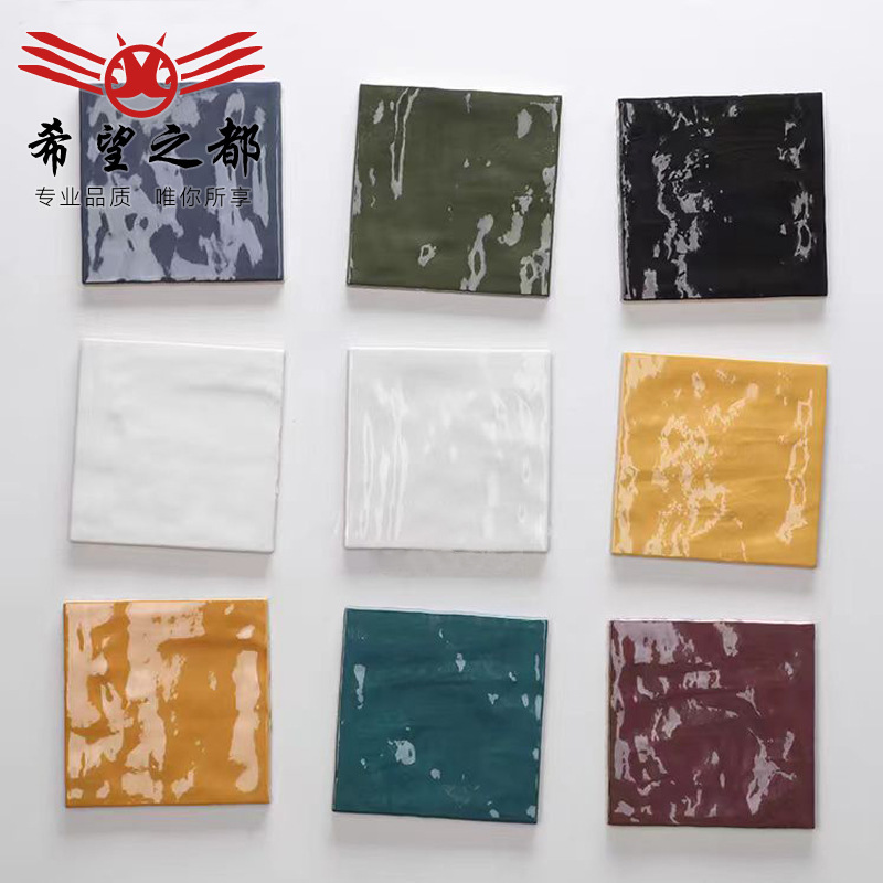 Italian Retro White Brick Handmade Brick Gradient Small Square Brick Bathroom Toilet Kitchen Long Strip Wall Brick Tile