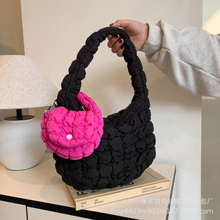 2024 New Mini Coin Purse Hanging Accessories Clutch Bag Autumn and Winter Cloud Folded Bag Portable Decoration All-match Small Bag