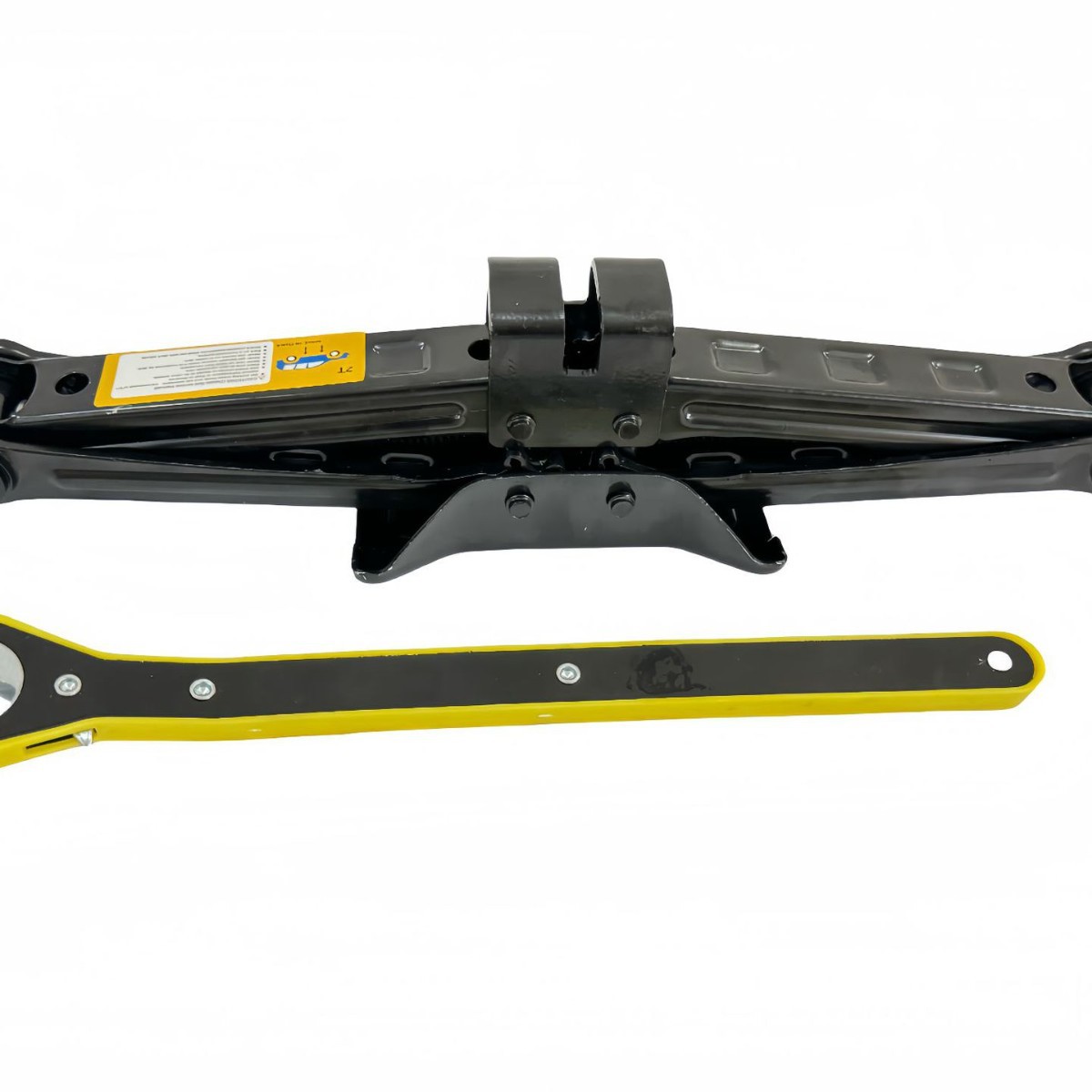 3t Scissor-Type 0kg Ton Heavy-Duty Car Tool for Emergency Tire Changing, Easy-To-Use Wrench for Manual Operation
