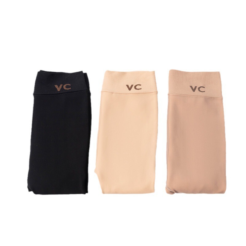秋冬VC水光パンツ、美脚効果のあるレギンス、女性用ヌード感ナチュラル美脚シェイプ一体型厚手裏起毛レギンス、タイツ|undefined