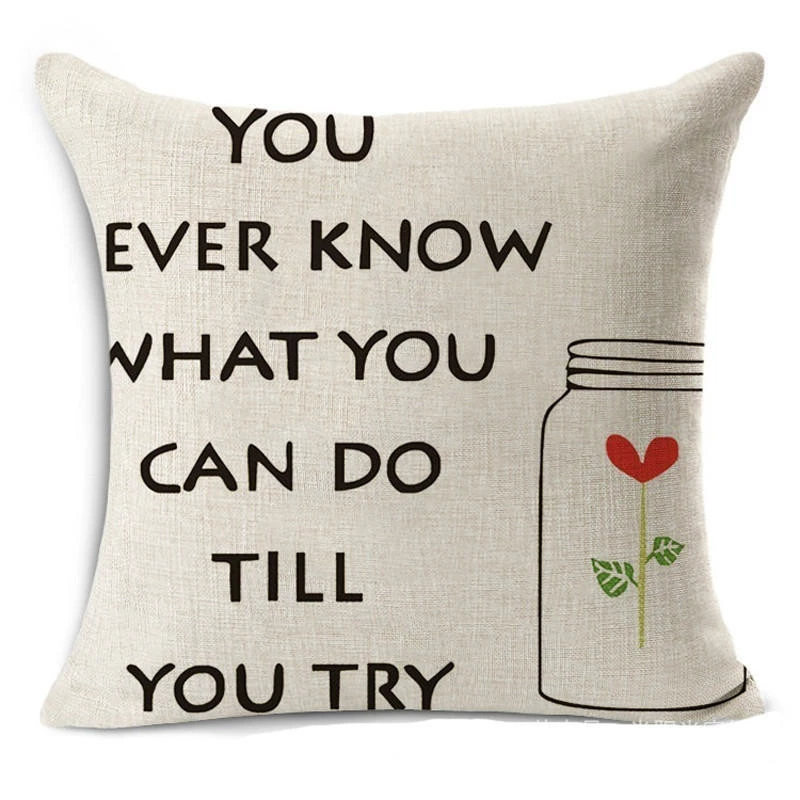 Pillowcase, sofa, chair, back pillow for bed, print