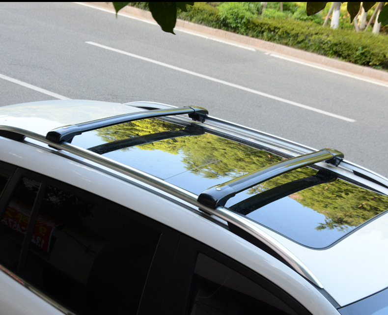 Crocodile-style roof rack with crossbars, aluminum alloy roof rack, universal travel rack with strong load-bearing capacity