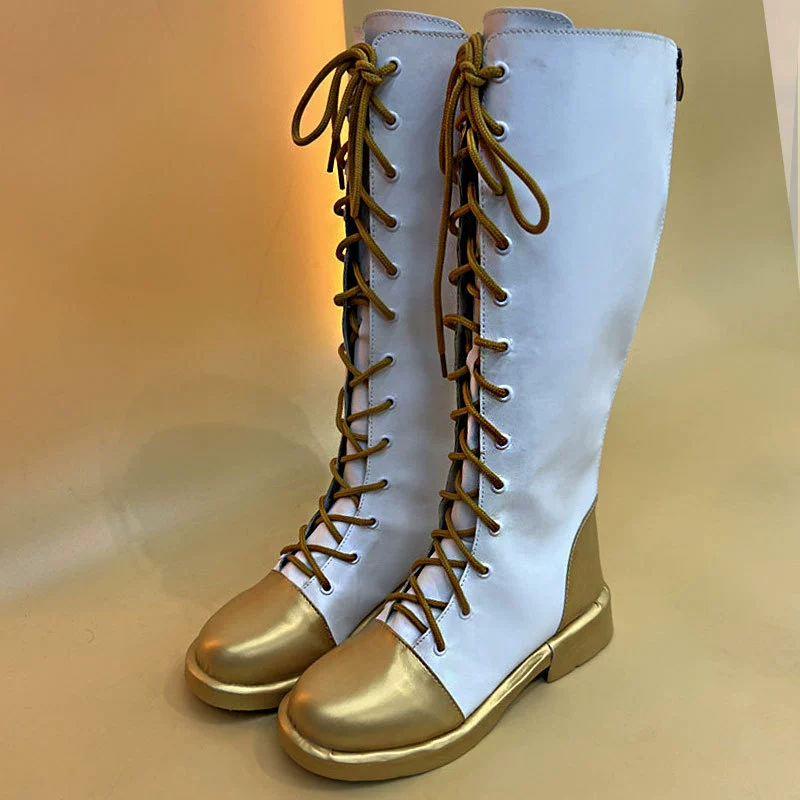 Ghost Blade COS каштановый цветок падающий xiangnaihu косплей белые сапоги на шнуровке каштановый цветок падающий xiangnaihu cos обувь