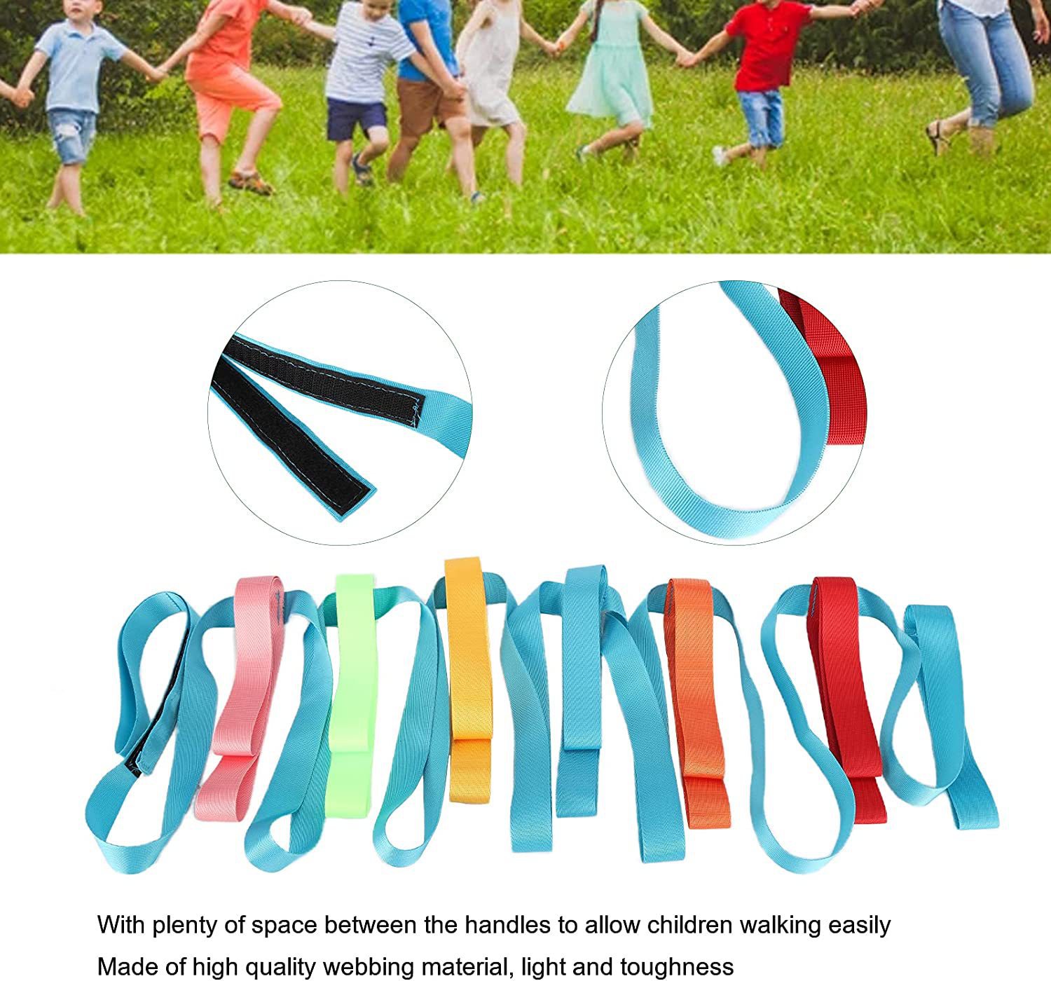 Cross-border children's walking rope, safety rope, children's safety walking rope, colorful handle strap, adult safety walking rope