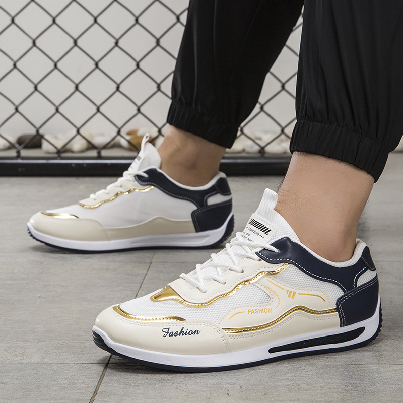 Comercio exterior al por mayor zapatos de hombre primavera nuevos zapatos deportivos ociosos Agan con suela suave en línea popularidad pop-up zapatos de moda zapatos para correr