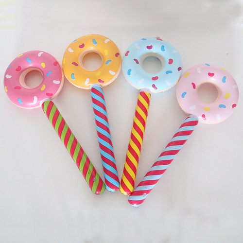 Amazon Cross-border Inflatable Donut Stick New PVC Inflatable Donut Cheer Stick Wholesale Price