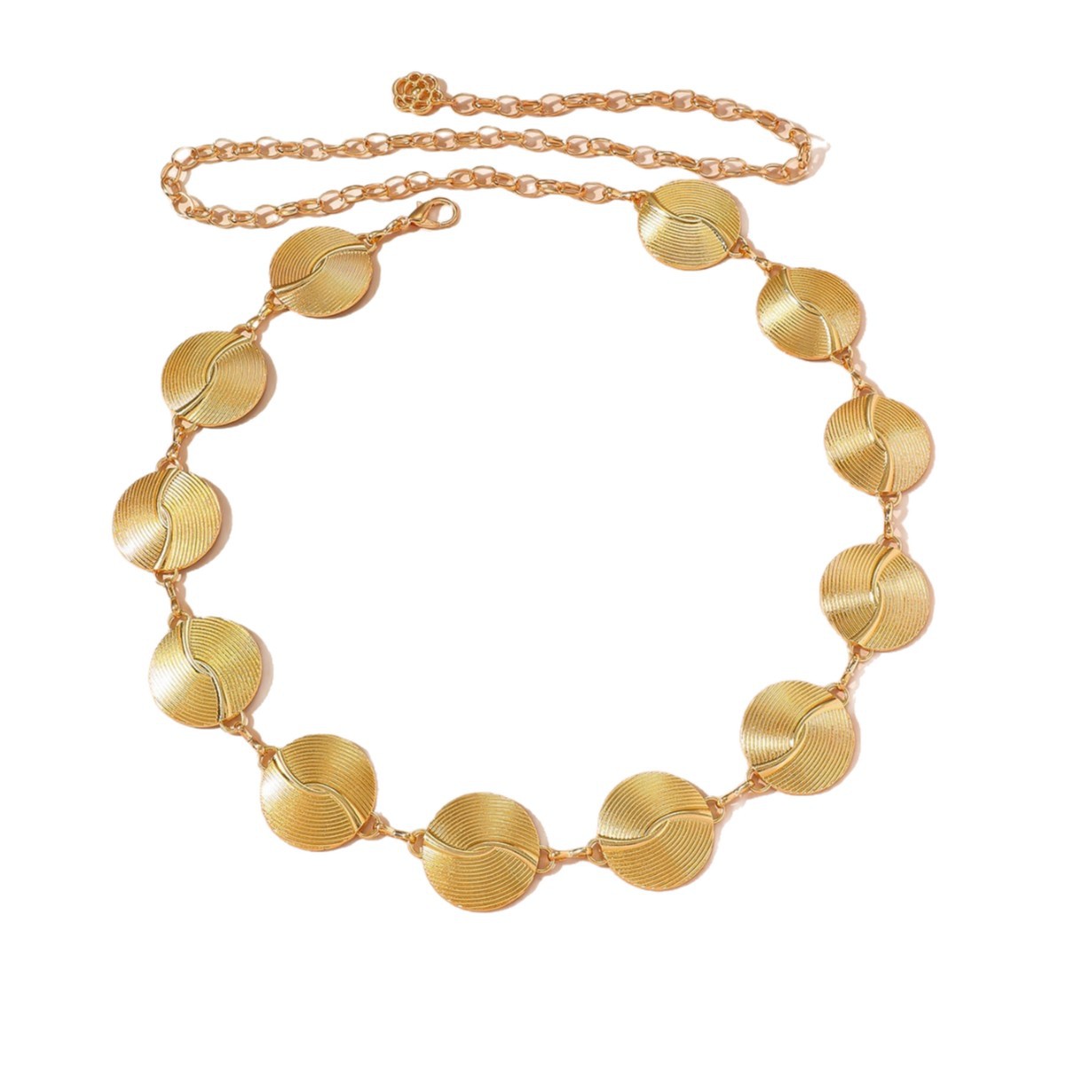 Cadena de cintura geométrica mujer cinturón corporal metal chic_voghion.com