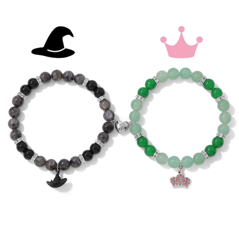 Couple Matching Stone Bead Bracelets, Best Friend Friendship Set, Gift for Women in Long-Distance Relationships