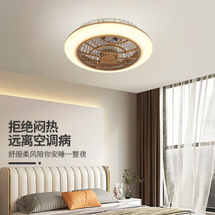 Top-absorbing fan lamp cross-border chandelier dining room living room bedroom ceiling fan lamp 2022 new smart fan lamp cross-border