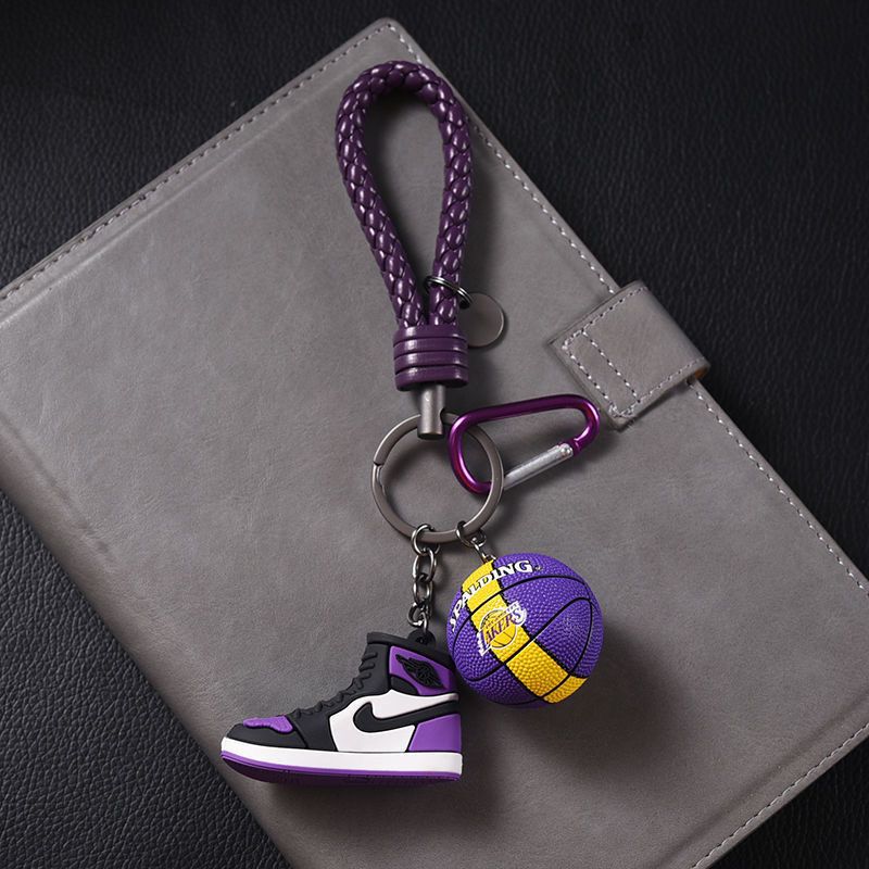 Mini AJ Basketball Shoes Key Chain Kobe James Pendant Birthday Gift Car Keychain Hanging Ornaments for Men and Women