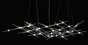 Arte creativo diseñador de vestuario luz de cielo estrellado barra de araña posmoderna diseño de barra de café ropa de iluminación moderna