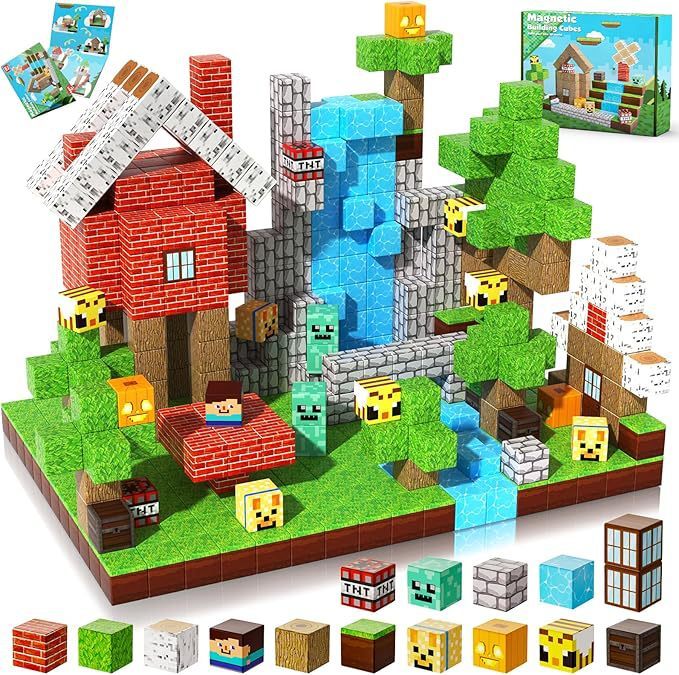 クロスボーダー Amazon My mc World 磁気ブロック クリスマス磁気ピース 子供用 DIY 磁気ビルディングブロックおもちゃ|undefined