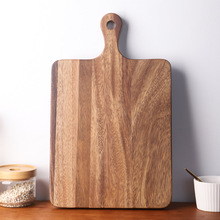 實木雙面砧板 相思木切菜板 木制把手披薩板 壽司托盤 切菜案板