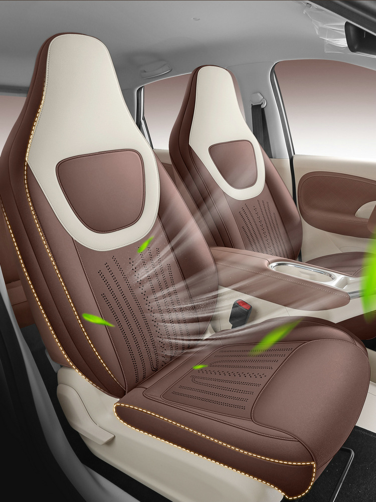 Wuling Binguo Special Suede Leather Seat Cover, Four-Season Universal Seat Cushion Cover, Fully Enclosed Car Interior Decoration Car Seat Cushion