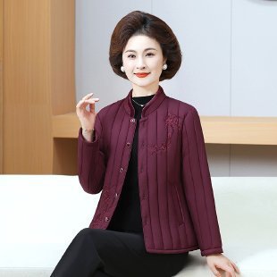 老年人女冬装小棉袄奶奶妈妈冬季棉衣轻薄款棉服外套太太老人内穿|undefined