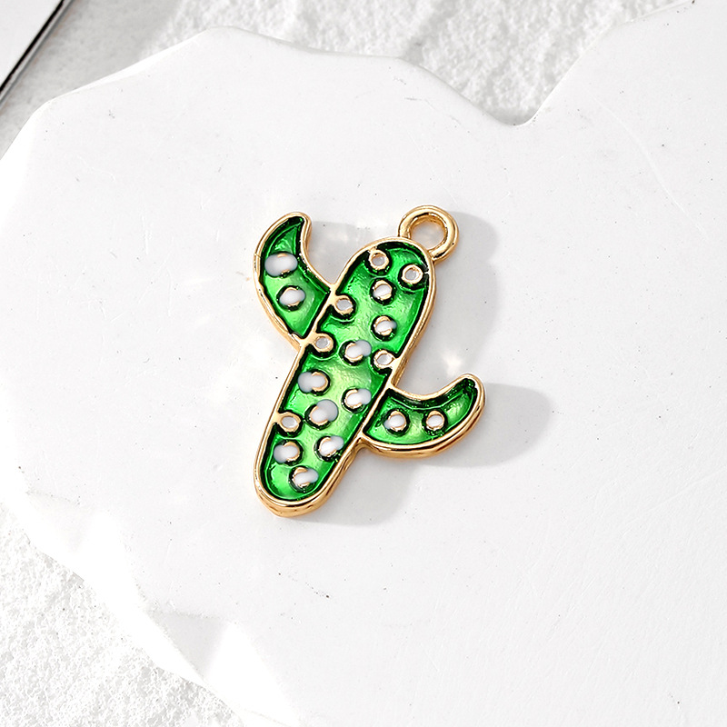 All Seasons Season 10 PCS/Package 19 * 24mm Alloy Cactus Polished Pendant DIY Jewelry Accessories