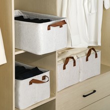 轻奢棉麻衣物收纳盒好物家居收纳筐客厅日用衣服收纳神器整理筐