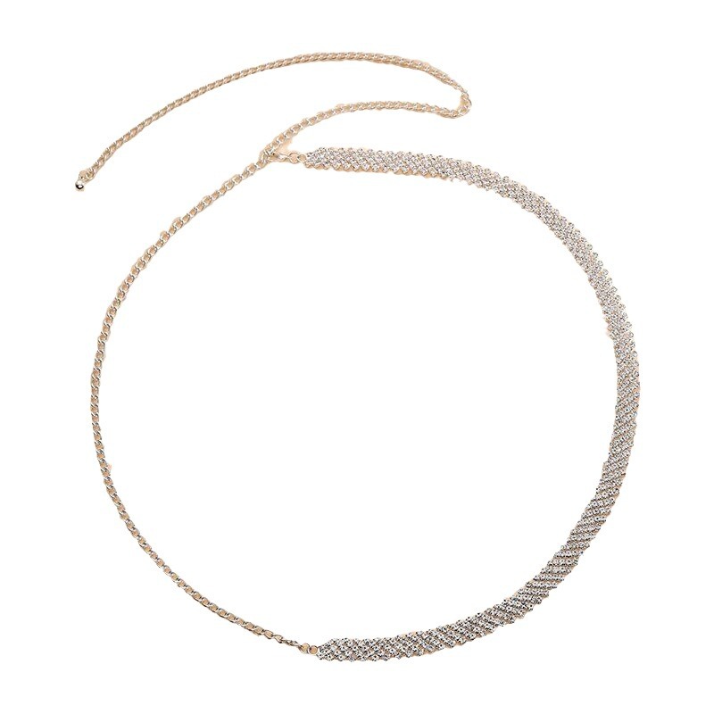 Chique vintage met diamanten ingelegde tailleketting kleine geurstijl alles Spice riem jurk accessoires_voghion.com