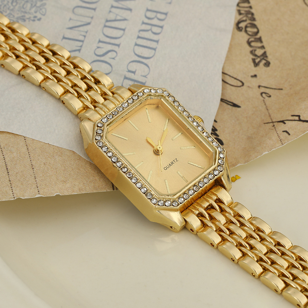 (Wholesale), fashionable elegant steel belt, square quartz watches, quartz watch, European style, light luxury style, bright catchy style 4